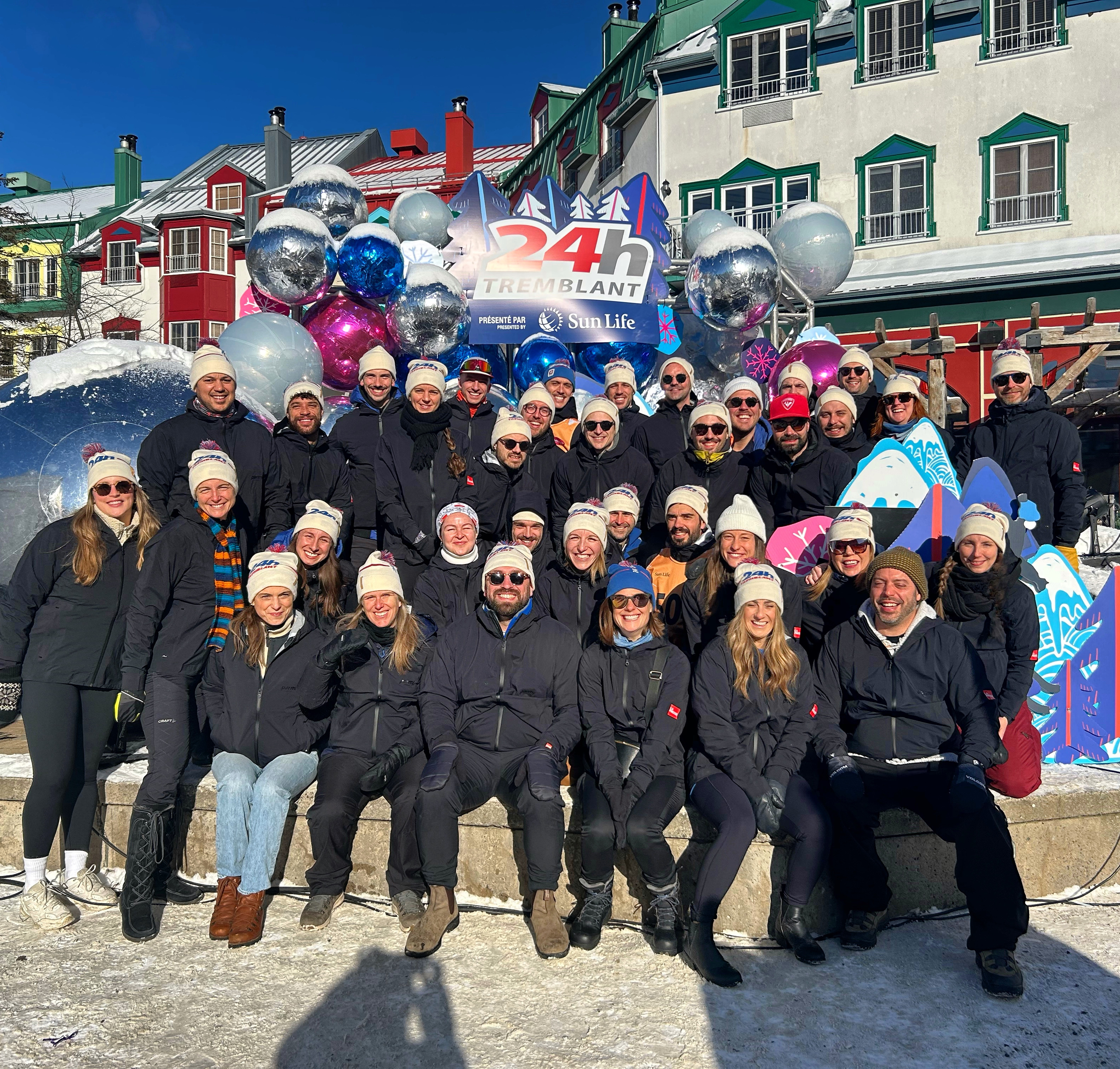 La belle équipe La Presse et ses super partenaires au 24H Tremblant en 2024.