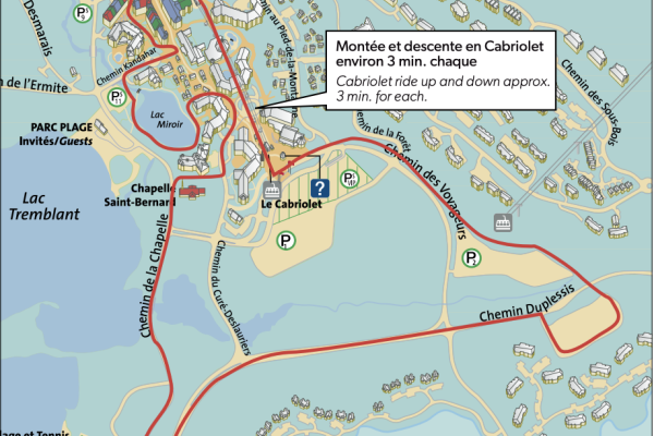 Map - walk & run course 24h tremblant