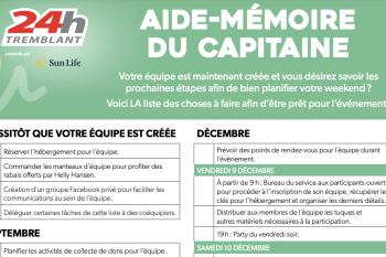 aide-mémoire du capitaine 24h tremblant