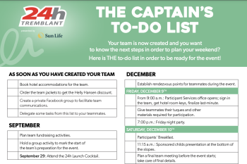 captain's to-do list 24h tremblant
