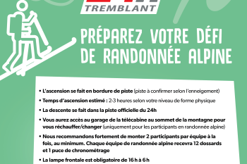 preparation randonnée alpine 24h tremblant