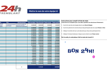 feuille de relais 24h tremblant